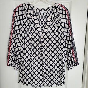 crown & ivy navy and white ethos sz. Large